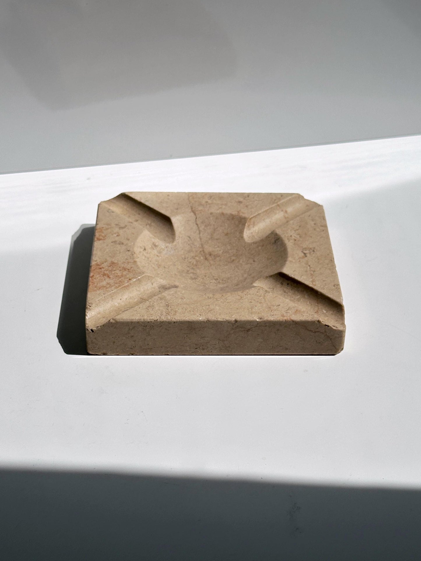 Vintage Aschenbecher Travertin von Italien