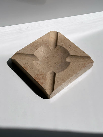 Vintage Aschenbecher Travertin von Italien