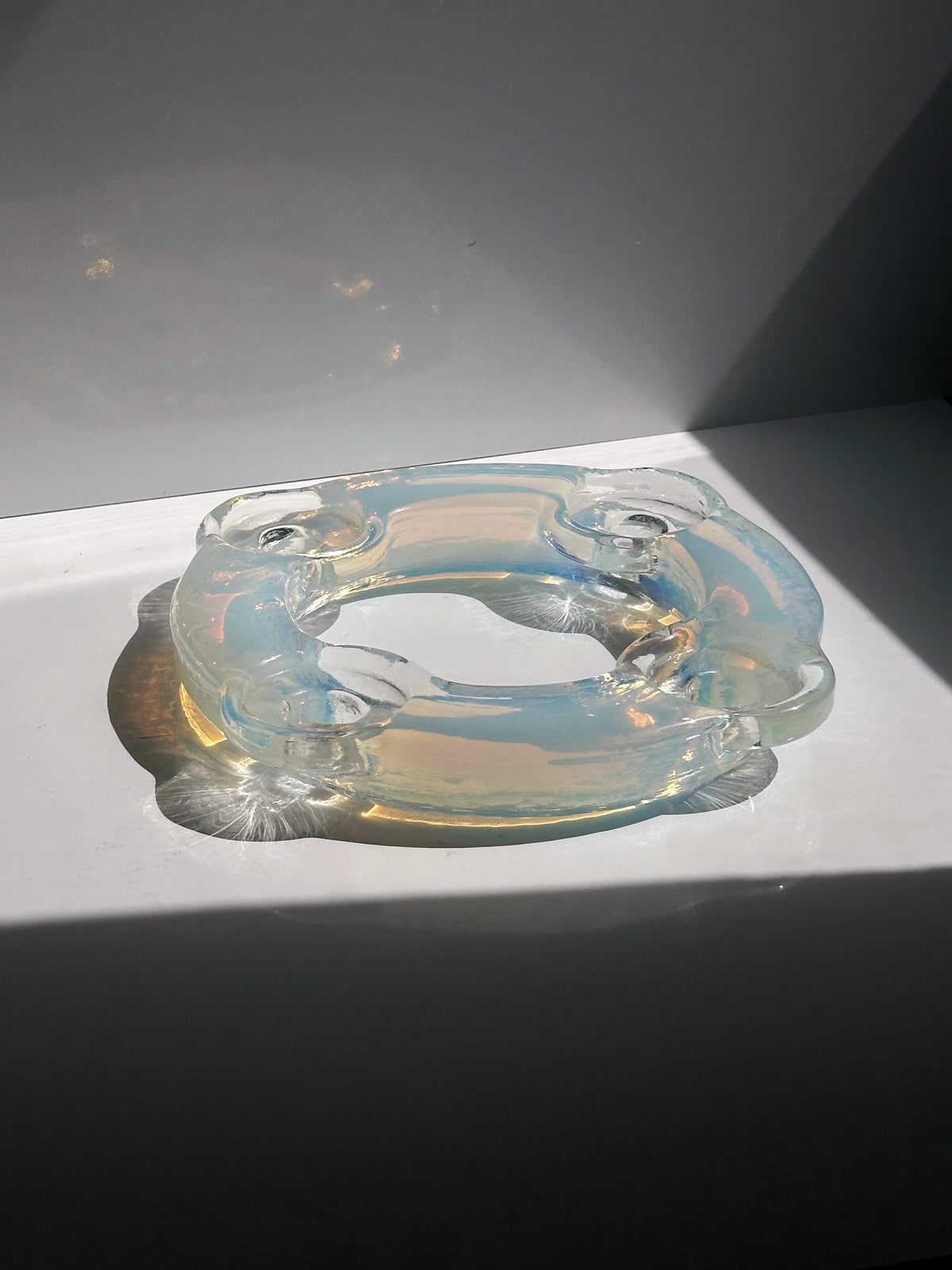 Vintage Kerzenhalter Murano Opalglas für 4 Kerzen