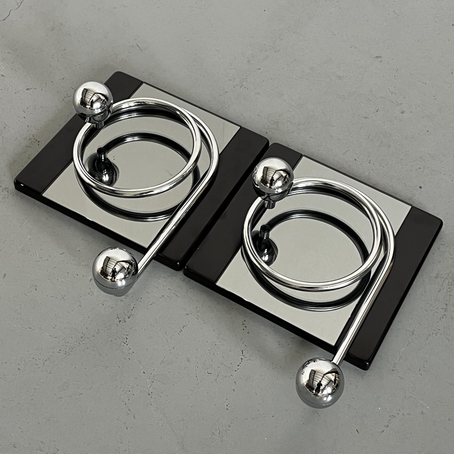 Vintage Garderobenhaken Space Age von Willy Rizzo Set von 2