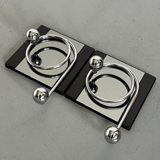 Vintage Garderobenhaken Space Age von Willy Rizzo Set von 2