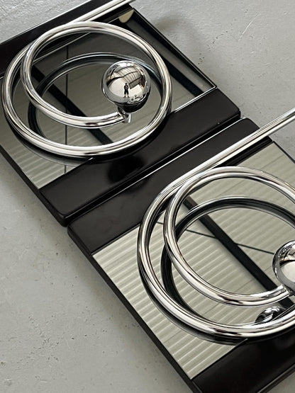 Vintage Garderobenhaken Space Age von Willy Rizzo Set von 2