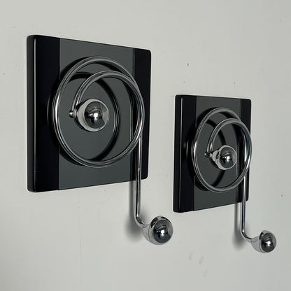 Vintage Garderobenhaken Space Age von Willy Rizzo Set von 2