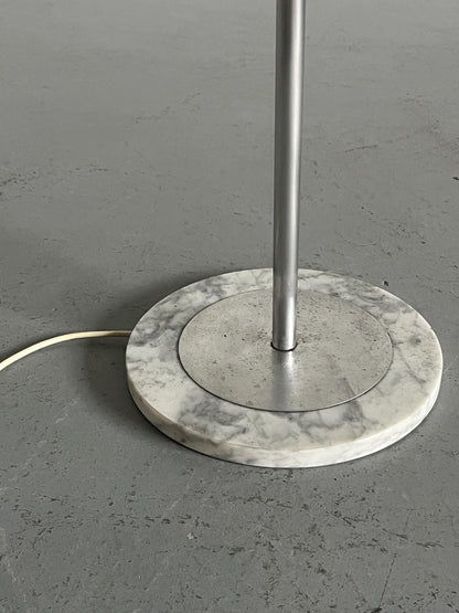 Vintage Stehlampe Space Age Chrom Marmor 1980er Italien