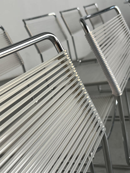 Vintage Spaghetti Essstuhl im Stil von Giandomenico Belotti 1980er Italien