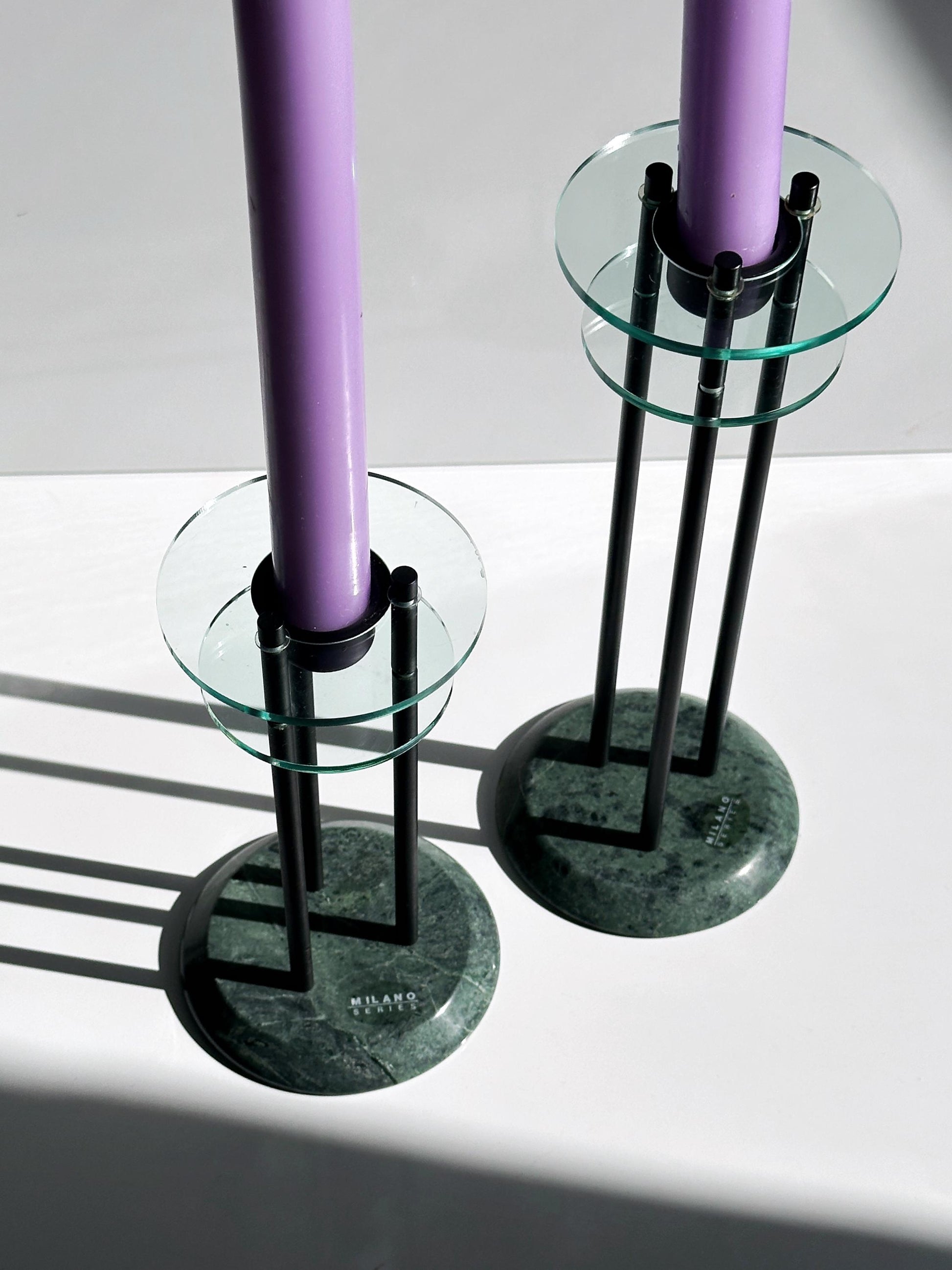 Vintage Kerzenständer Set von Milano Series