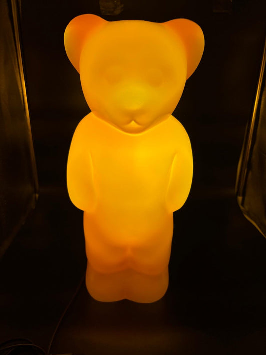 Vintage Tischlampe Der Stehende von Lumibar gelb Bärenform