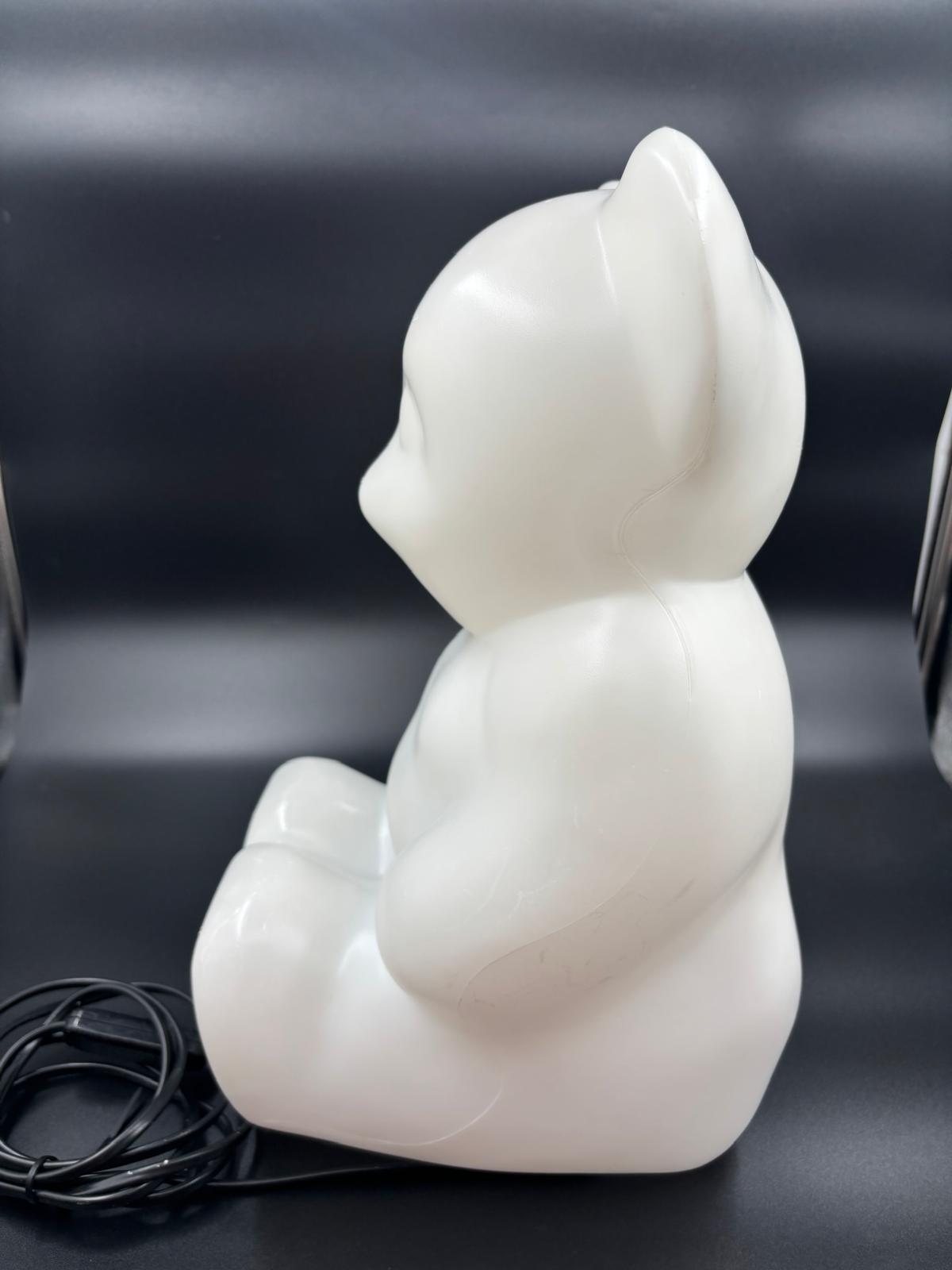 Vintage Tischlampe Der Sitz Bärenlampe von Lumibar weiß