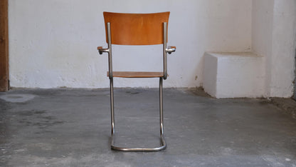 Vintage Freischwinger Stuhl S 43 F von Mart Stam für Thonet