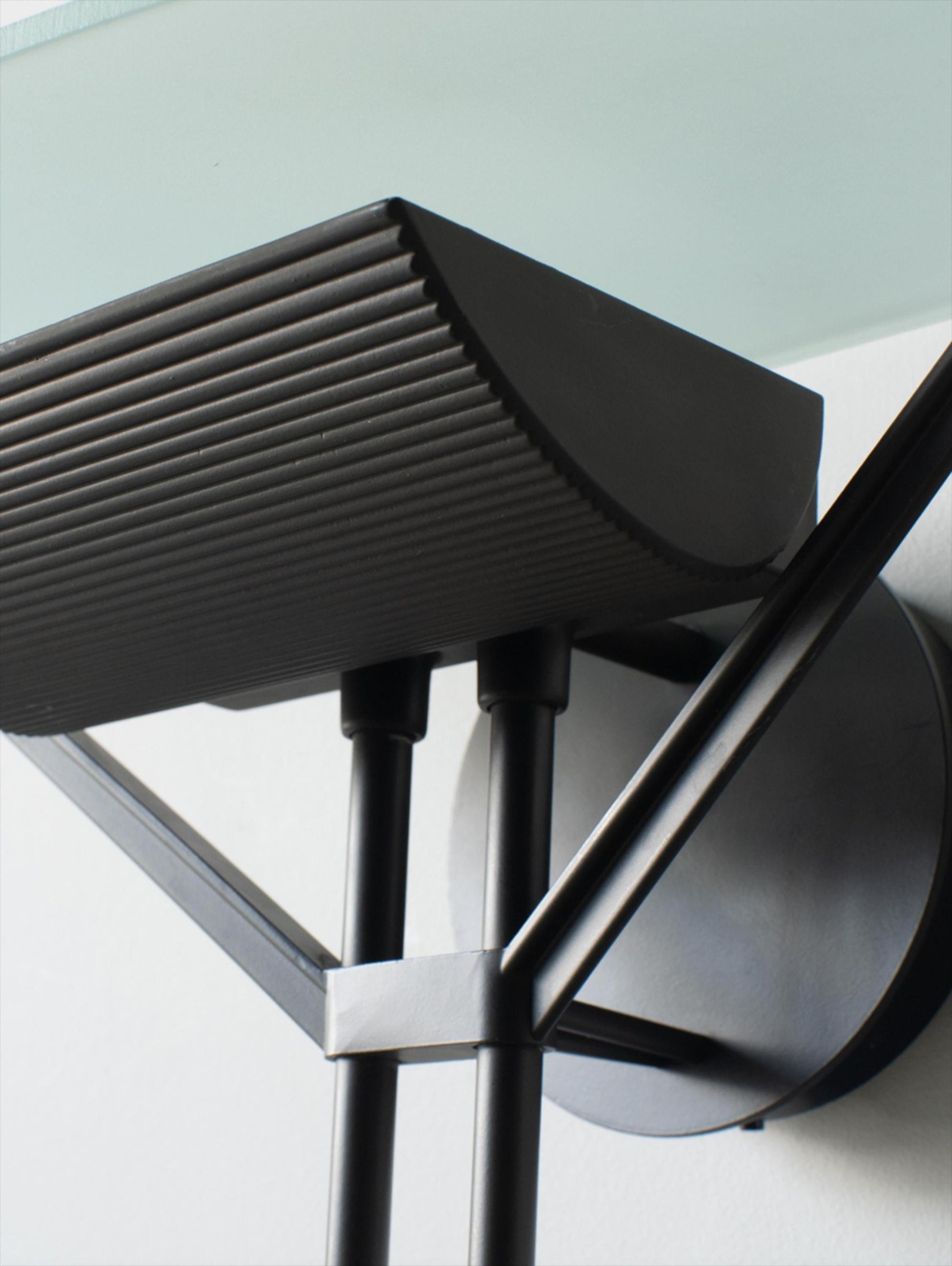 Vintage Wandleuchte Shogun von Asahara Shigeaki für Luci Accademia Italia, schwarz