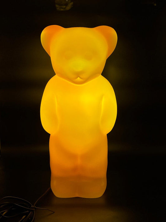 Vintage Tischlampe Der Stehende von Lumibar gelb Bärenform