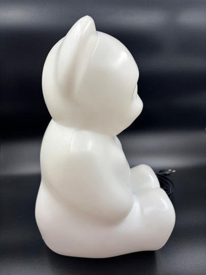 Vintage Tischlampe Der Sitz Bärenlampe von Lumibar weiß