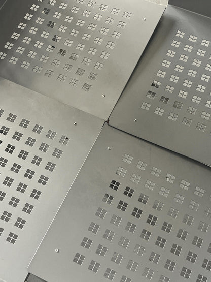 Vintage Architektonischer Metallstuhl im Stil von Pietro Arosio 1990er Italien