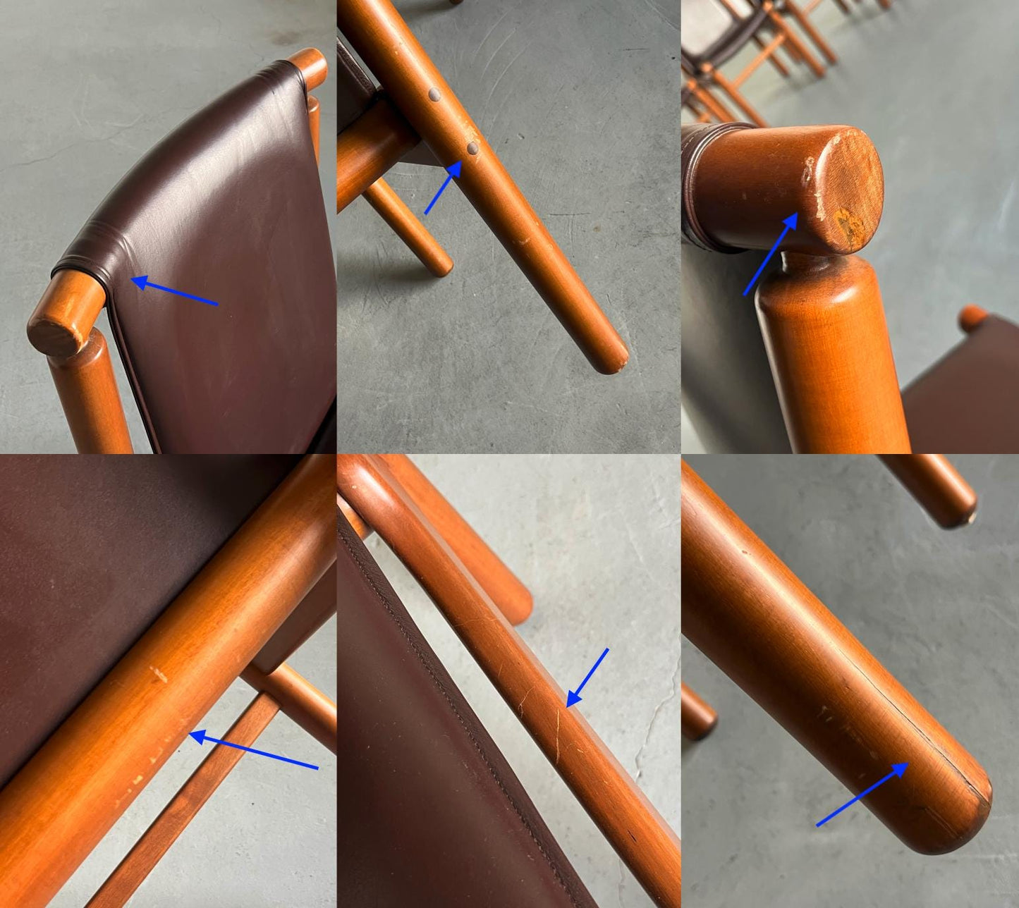 Vintage Esszimmerstuhl Leder von Ilmari Tapiovaara Mid-Century Modern Set von 6