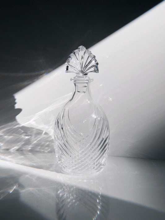 Vintage Dekanter Art Deco aus Kristallglas