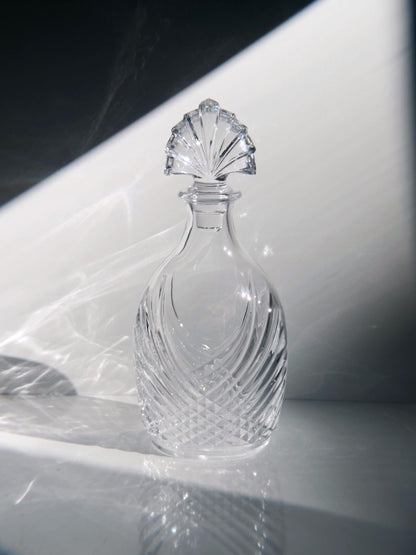 Vintage Dekanter Art Deco aus Kristallglas