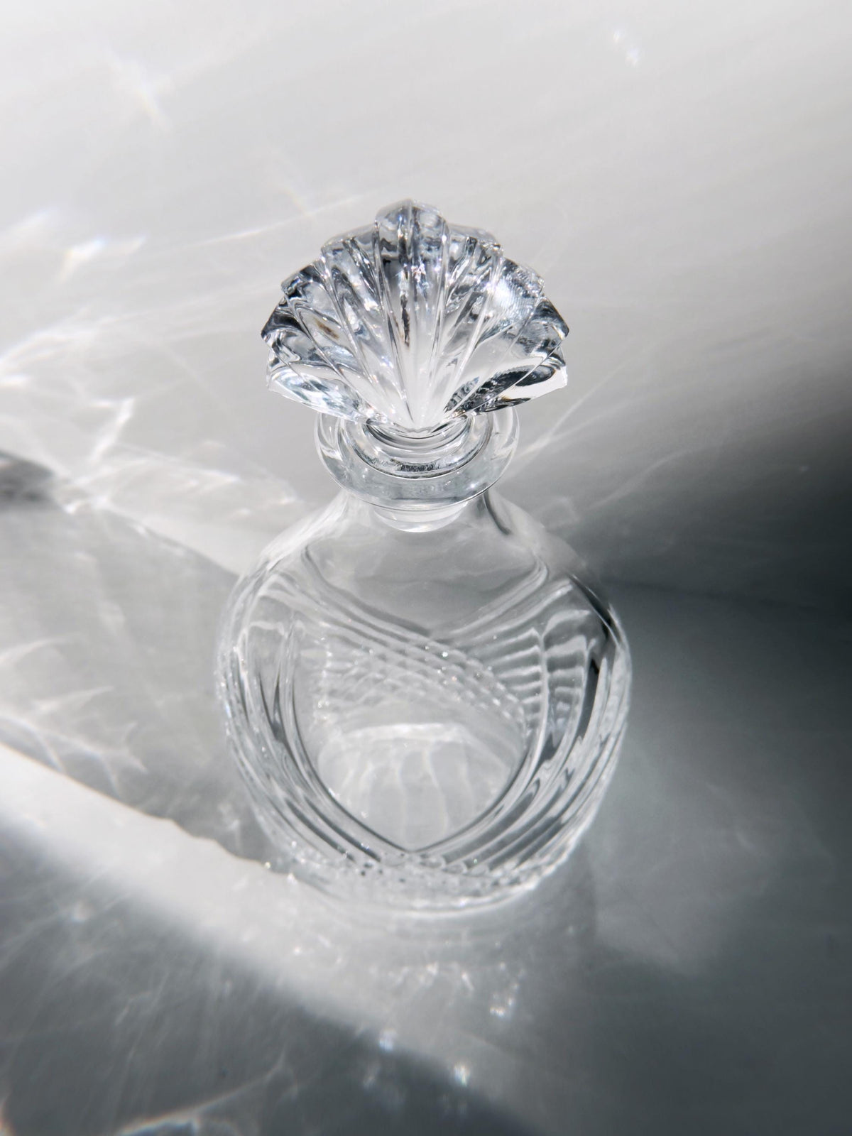 Vintage Dekanter Art Deco aus Kristallglas