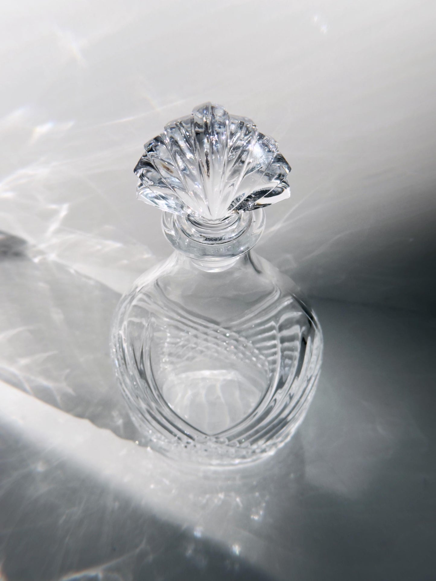 Vintage Dekanter Art Deco aus Kristallglas