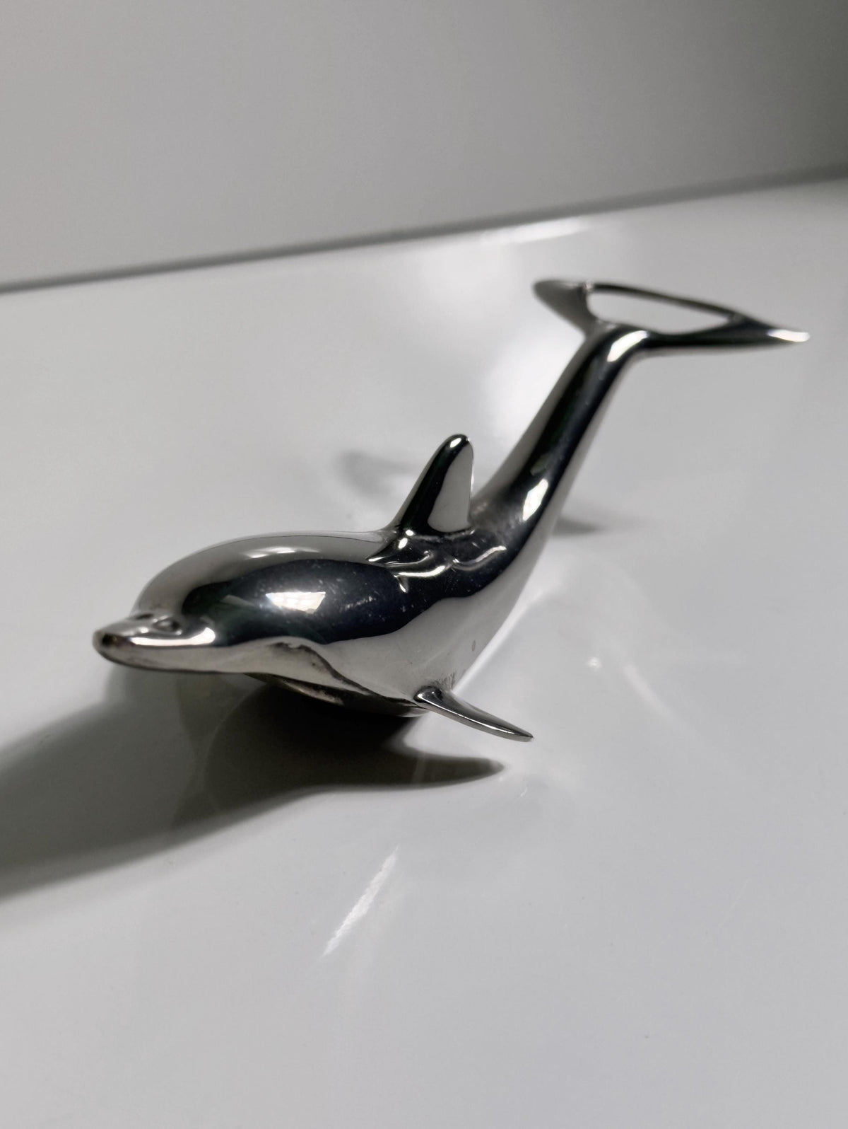 Vintage Flaschenöffner Delfin versilbert