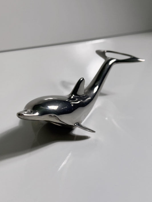 Vintage Flaschenöffner Delfin versilbert
