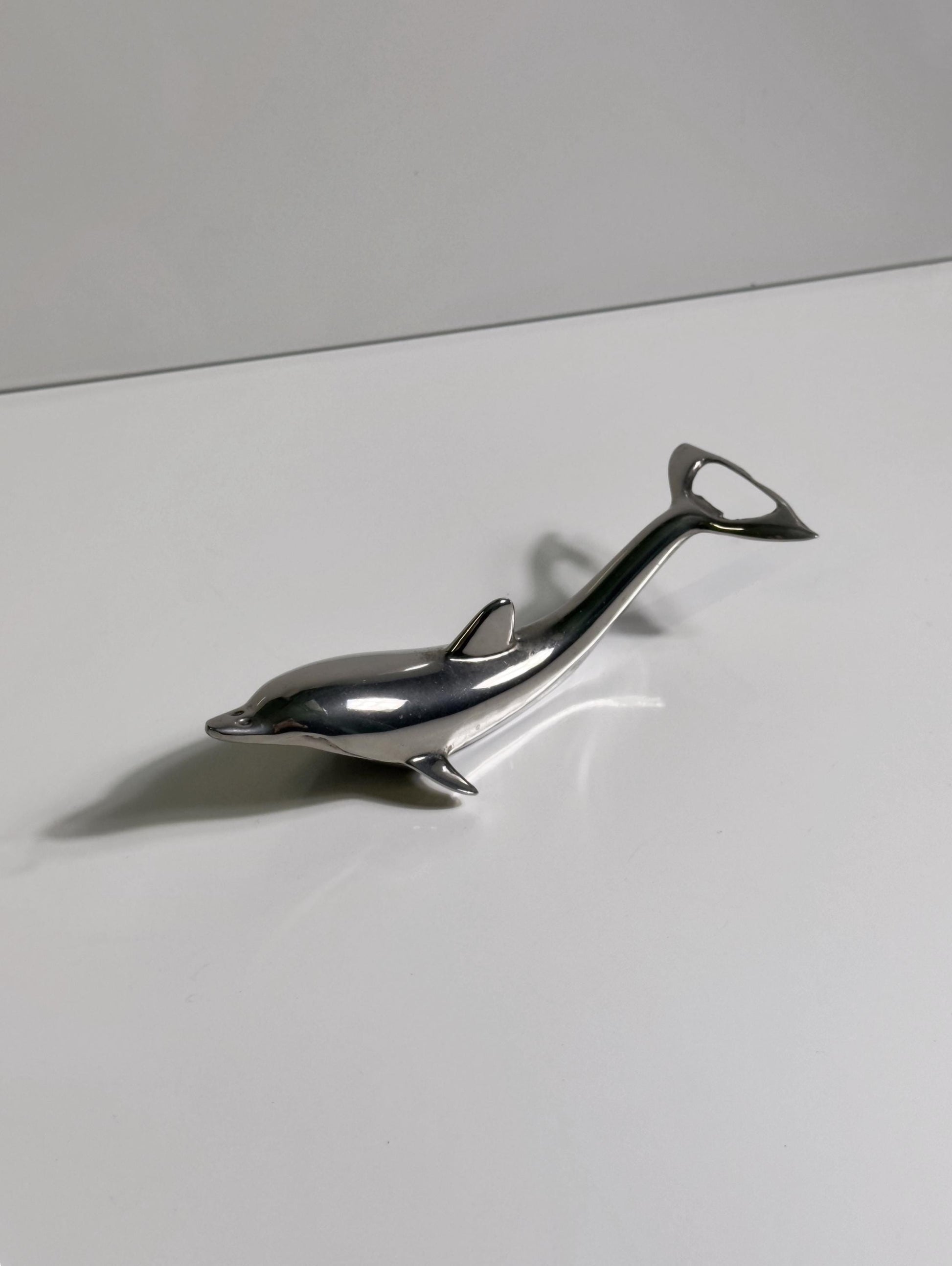 Vintage Flaschenöffner Delfin versilbert
