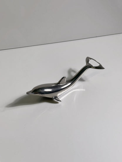 Vintage Flaschenöffner Delfin versilbert