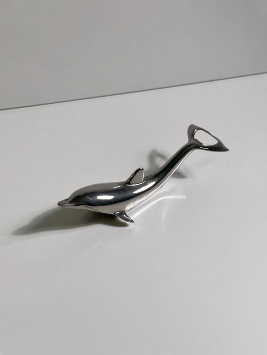 Vintage Flaschenöffner Delfin versilbert