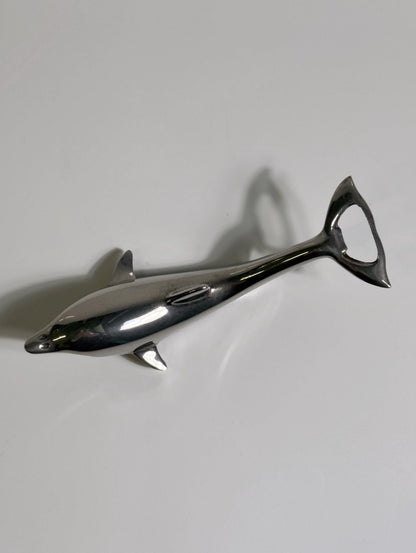 Vintage Flaschenöffner Delfin versilbert