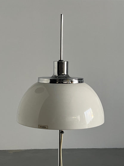 Vintage Faro Stehlampe von Luigi Massoni für Guzzini in Weiß Kunststoff, 1971