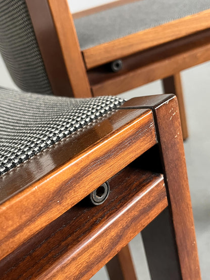 Vintage Essstuhl Modell 300 von Joe Colombo für Pozzi Eiche Schwarz-Weiß 1970er