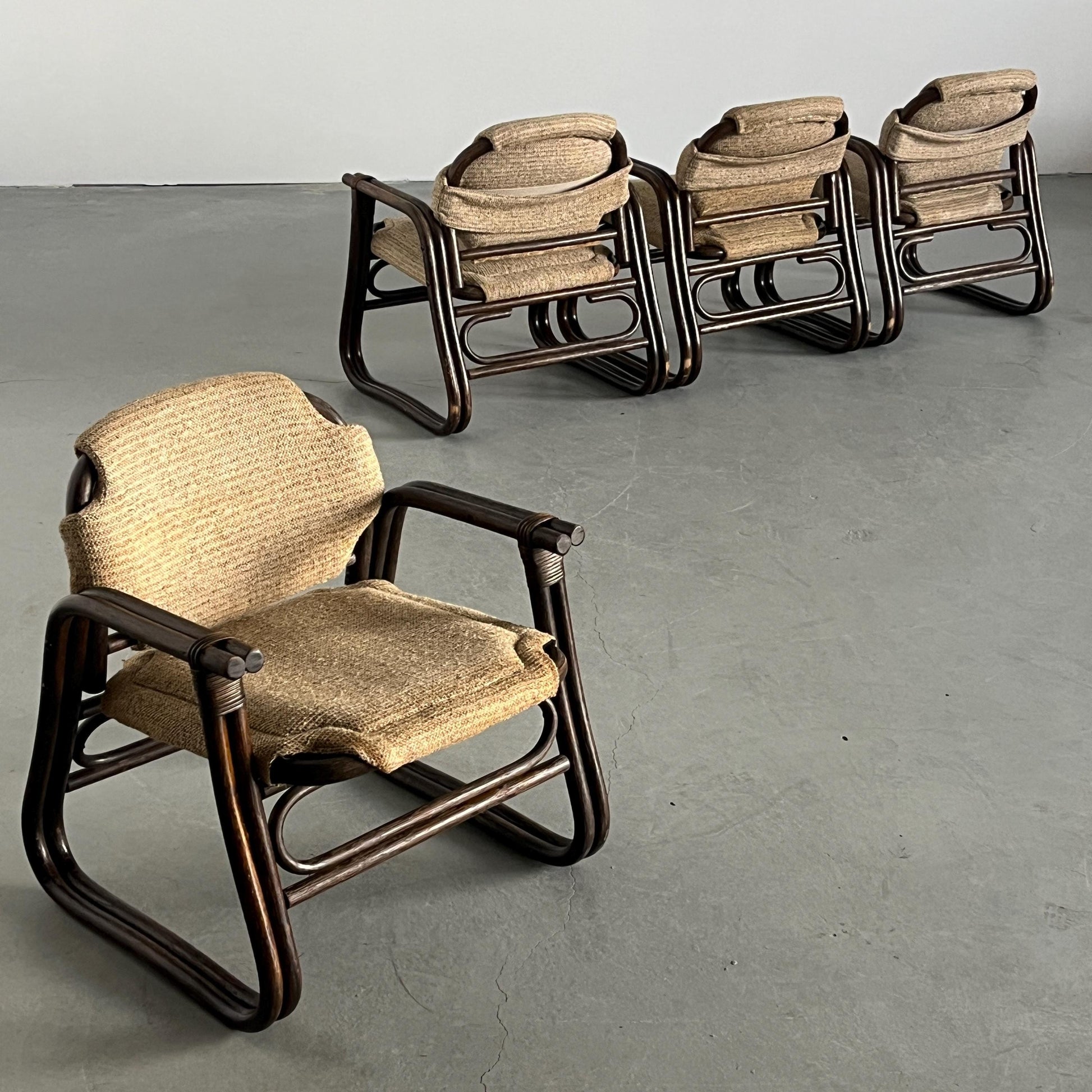 Vintage Armlehnstuhl aus Bambus von unbekannt für unbekannt