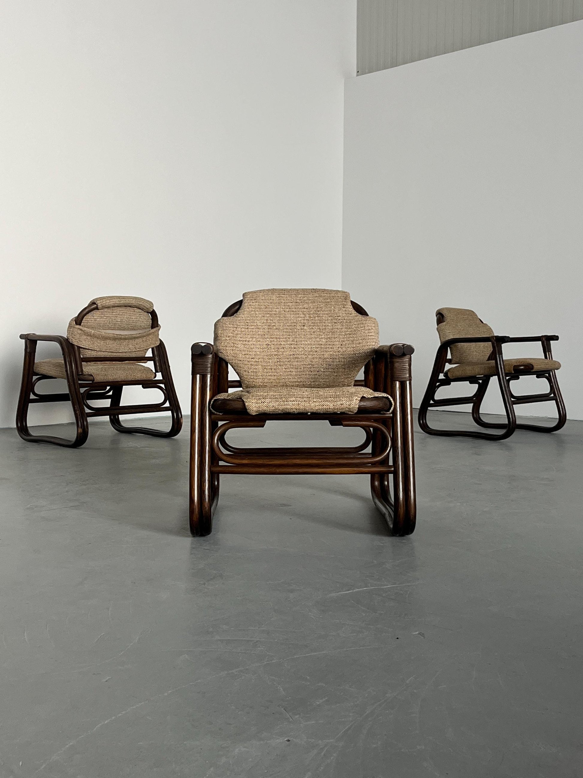 Vintage Armlehnstuhl aus Bambus von unbekannt für unbekannt