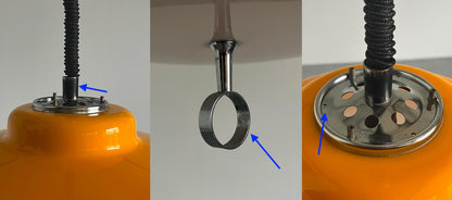 Vintage Alga Pendelleuchte von Meblo für Harvey Guzzini Space Age