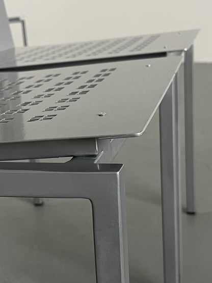 Vintage Architektonischer Metallstuhl im Stil von Pietro Arosio 1990er Italien