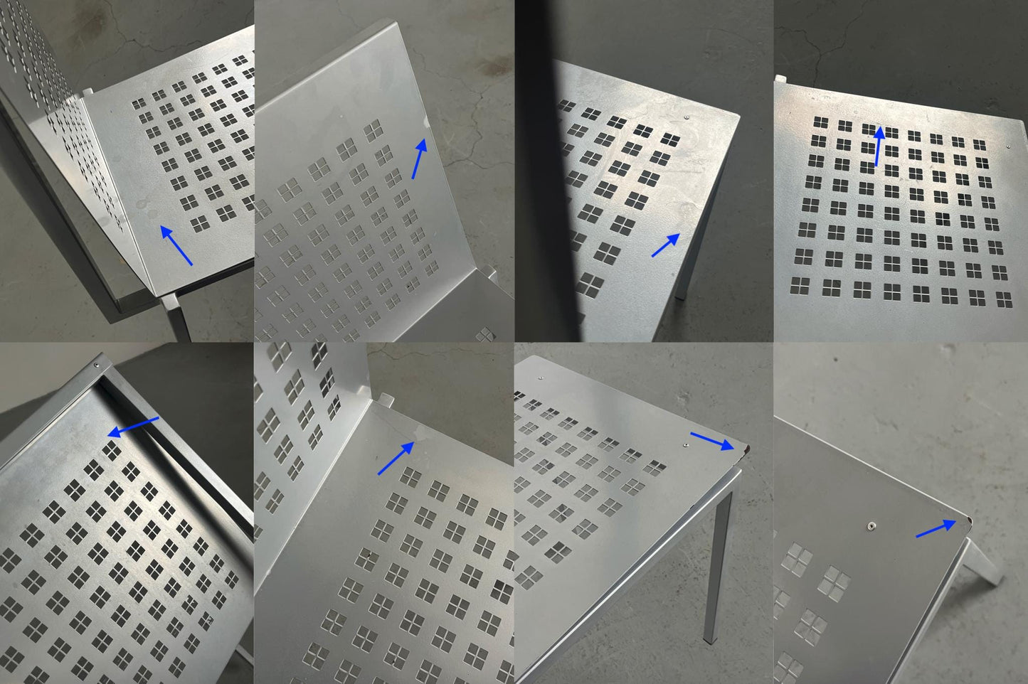 Vintage Architektonischer Metallstuhl im Stil von Pietro Arosio 1990er Italien