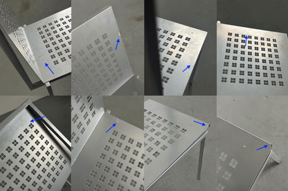 Vintage Architektonischer Metallstuhl im Stil von Pietro Arosio 1990er Italien