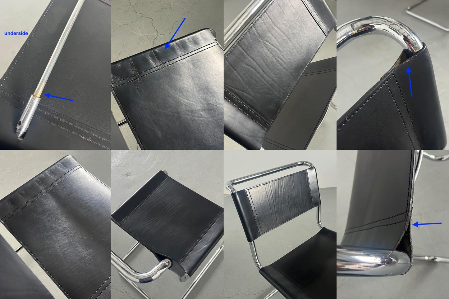 Vintage S33 Freischwinger Leder von Mart Stam für 1970er Jahre Set von 2