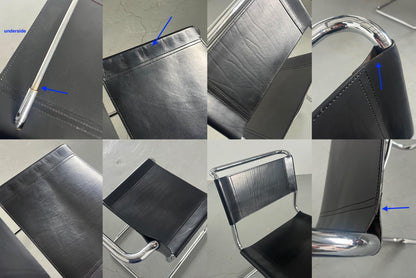 Vintage S33 Freischwinger Leder von Mart Stam für 1970er Jahre Set von 2