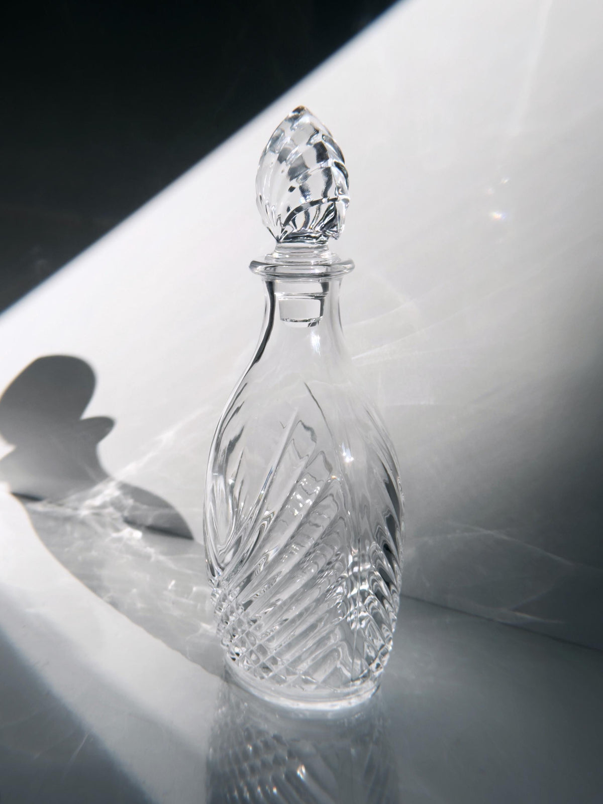 Vintage Dekanter Art Deco aus Kristallglas