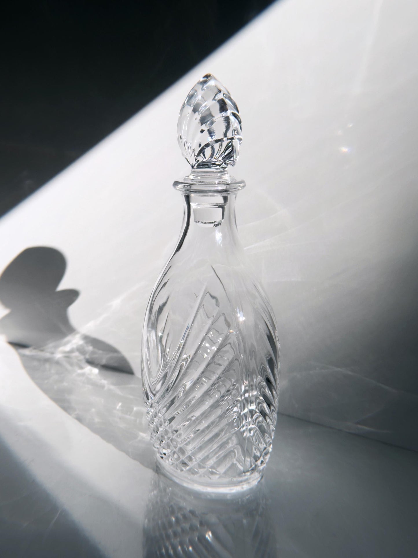 Vintage Dekanter Art Deco aus Kristallglas