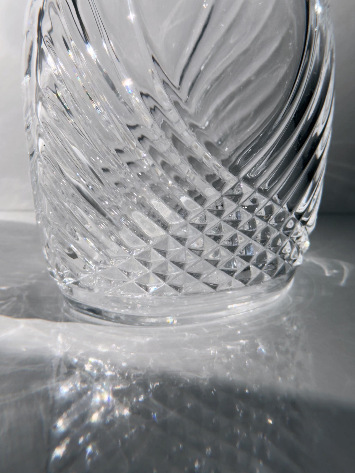 Vintage Dekanter Art Deco aus Kristallglas
