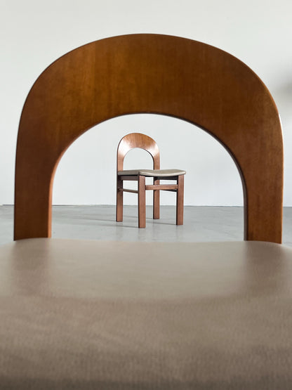 Vintage Stuhl 'Arcadia' von Tagliabue di Cascina Armata Holz Kunstleder Set von 4