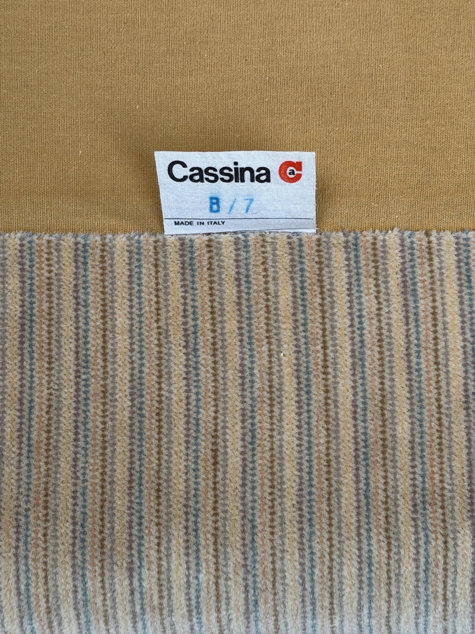 Vintage Sofa Maralunga von Vico Magistretti für Cassina mit gestreiftem Missoni-Stoff