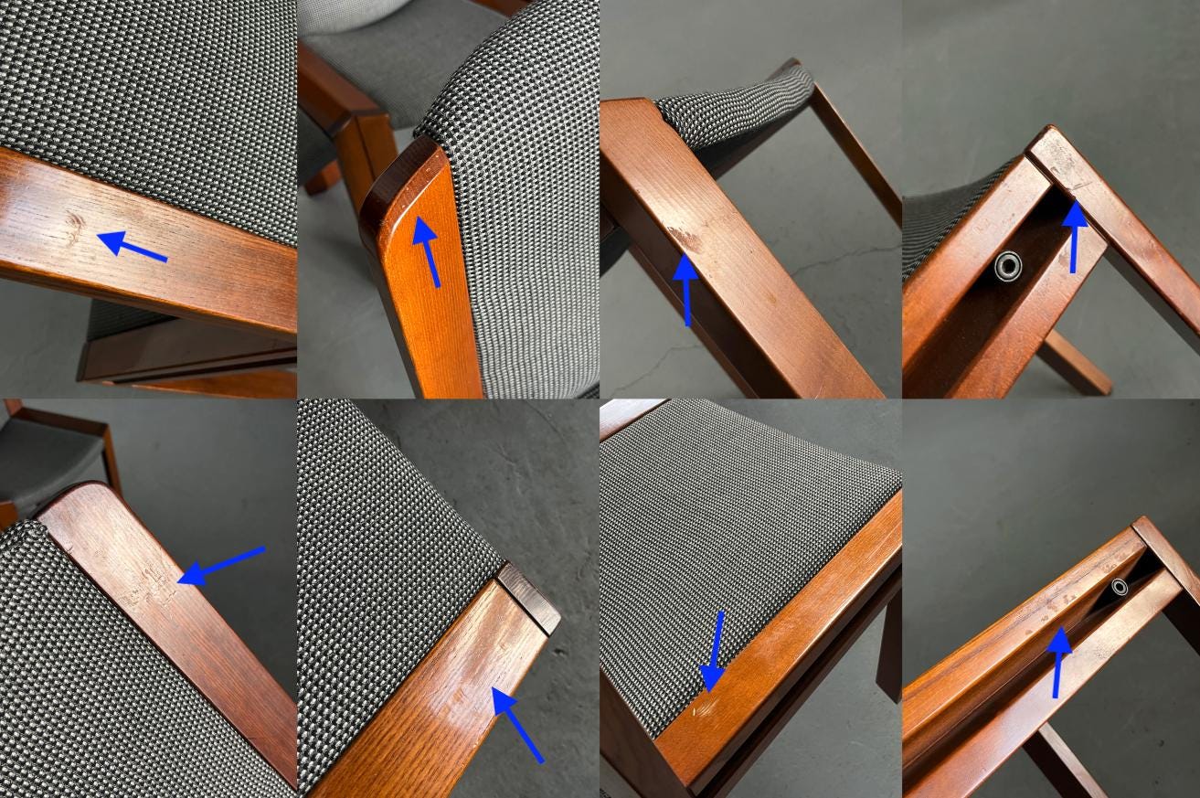 Vintage Essstuhl Modell 300 von Joe Colombo für Pozzi Eiche Schwarz-Weiß 1970er