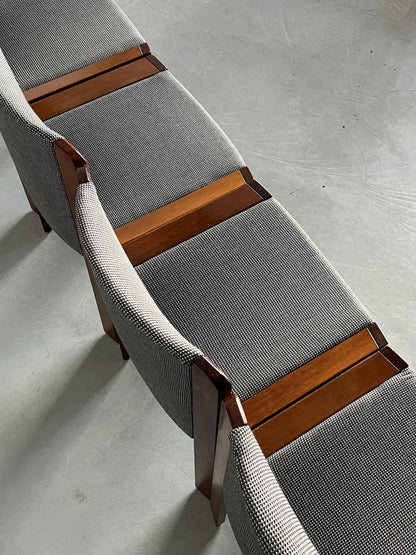 Vintage Essstuhl Modell 300 von Joe Colombo für Pozzi Eiche Schwarz-Weiß 1970er