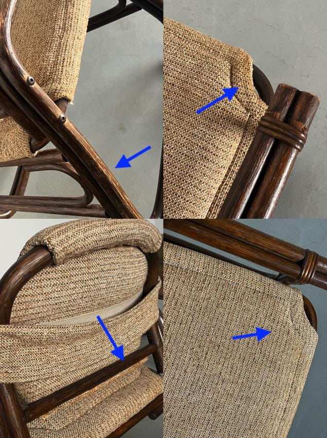 Vintage Armlehnstuhl aus Bambus von unbekannt für unbekannt