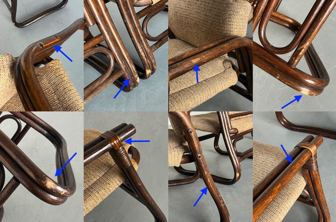 Vintage Armlehnstuhl aus Bambus von unbekannt für unbekannt