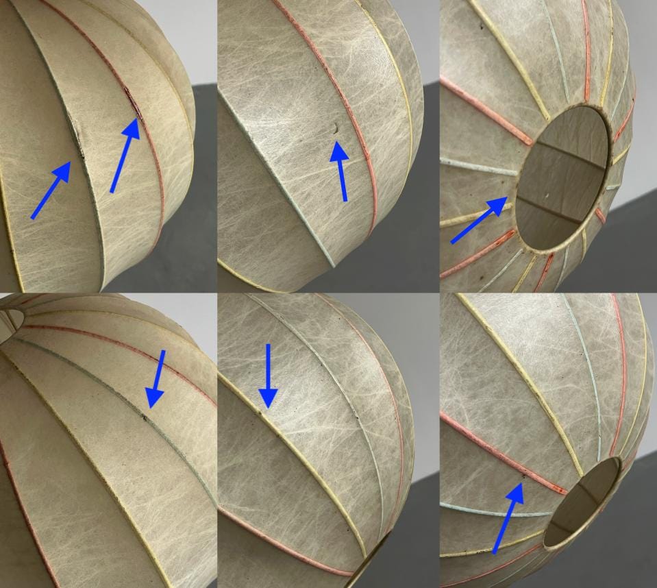 Vintage Cocoon Pendelleuchte im Stil von Achille Castiglioni, 1960er