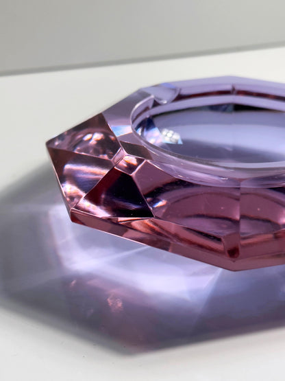 Vintage Aschenbecher Alexandrit Glas von Cesare Toso für Fratelli Toso Prisma