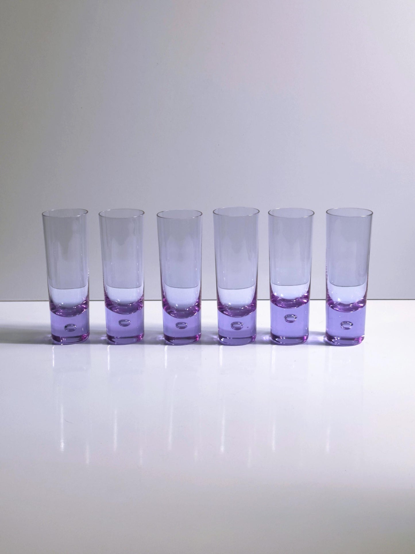 Vintage Longdrinkglas Set von 6 Bubble von Sergio Asti für Arnolfo di Cambio Alexandrit Neodym